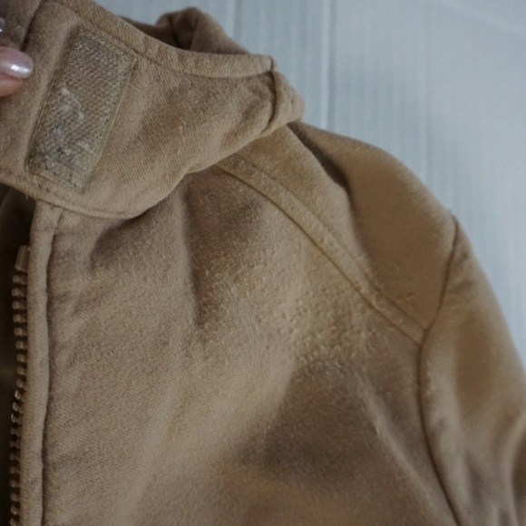 Beige zipper jacket Italian Sisley soft jacket cotton blend sand colored jacket - Picture 6 of 9